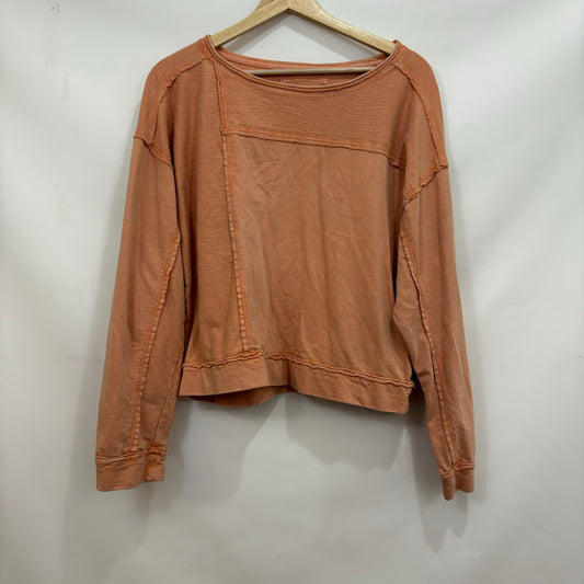 Top Long Sleeve By Pilcro In Orange, Size: S