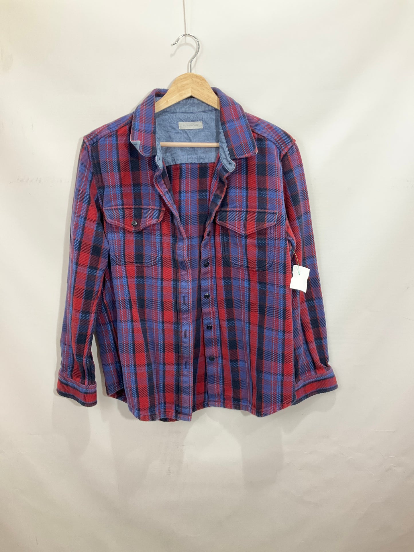 Jacket Shirt By outerknown In Blue & Red, Size: S