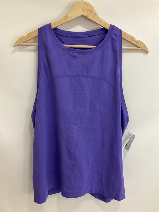 Athletic Tank Top By Lululemon In Purple, Size: 14