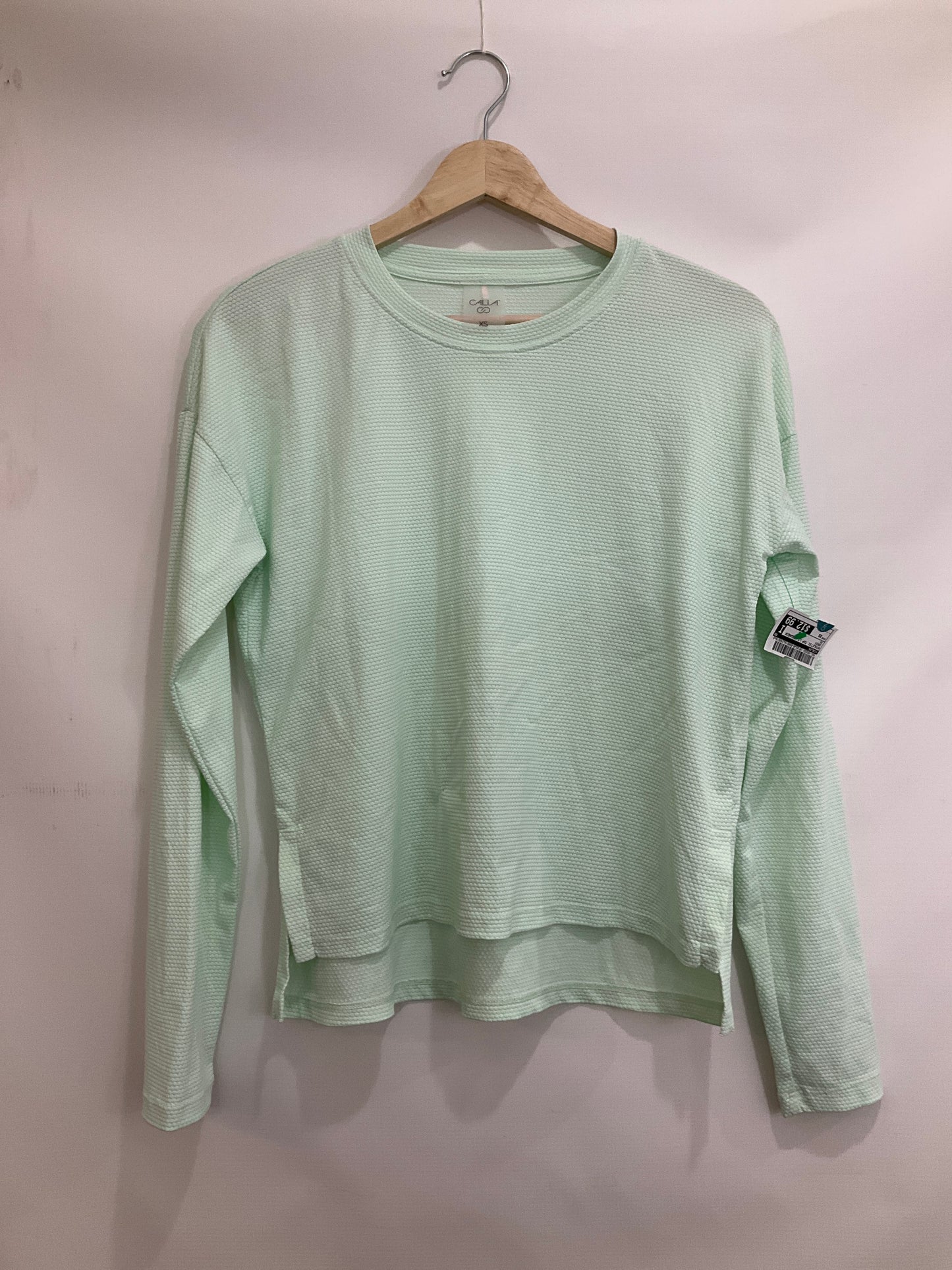 Athletic Top Long Sleeve Crewneck By Calia In Green, Size: Xs