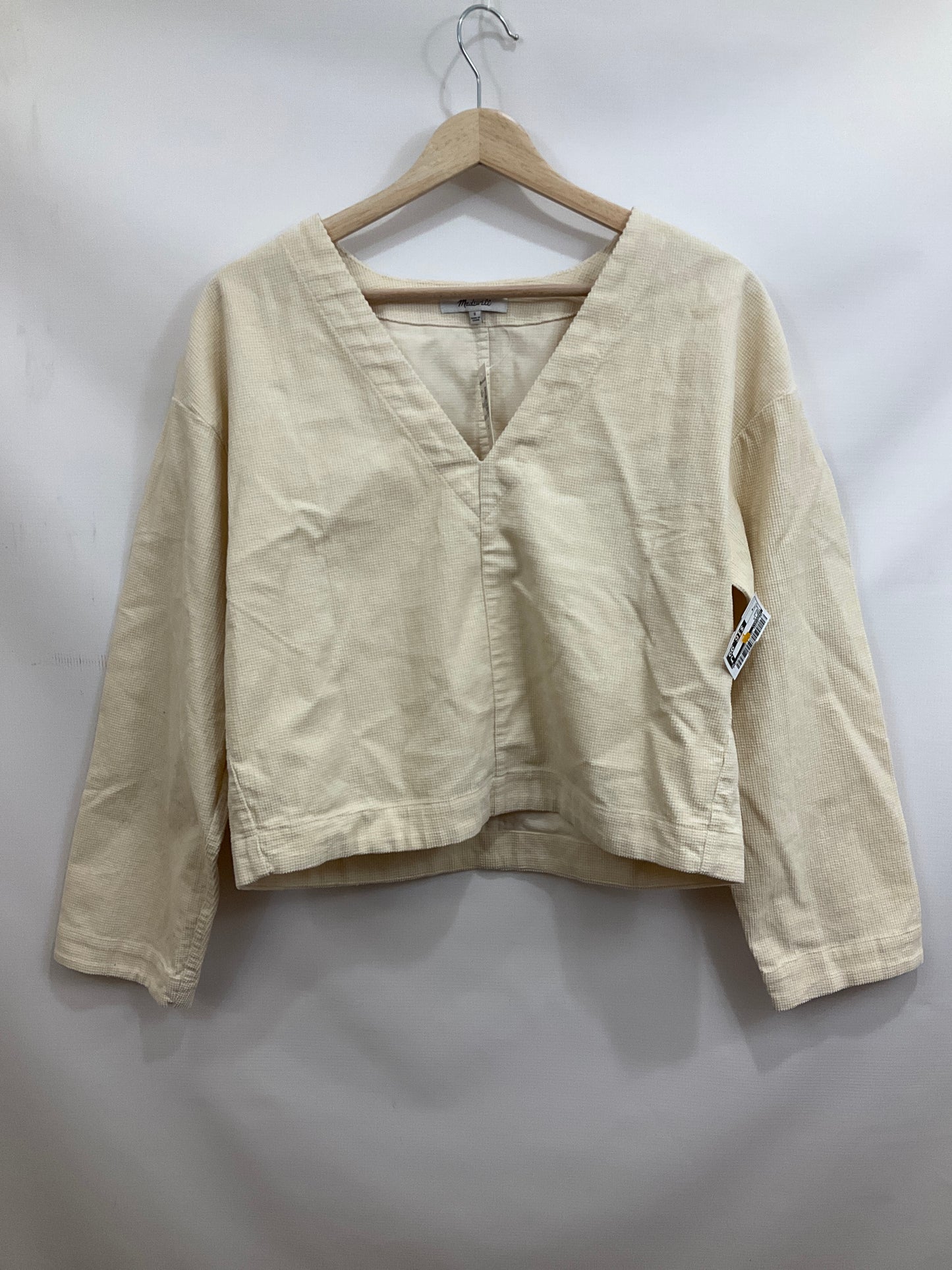 Top Long Sleeve By Madewell In Cream, Size: S