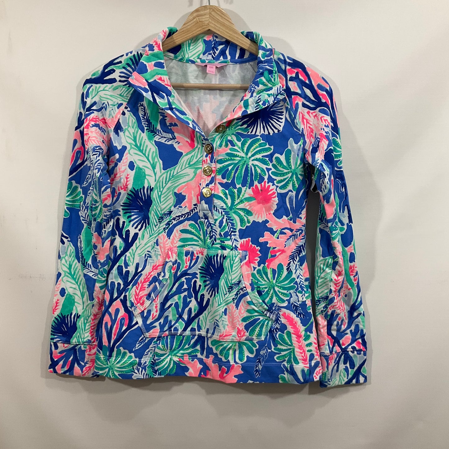 Top Long Sleeve By Lilly Pulitzer In Floral Print, Size: Xxs