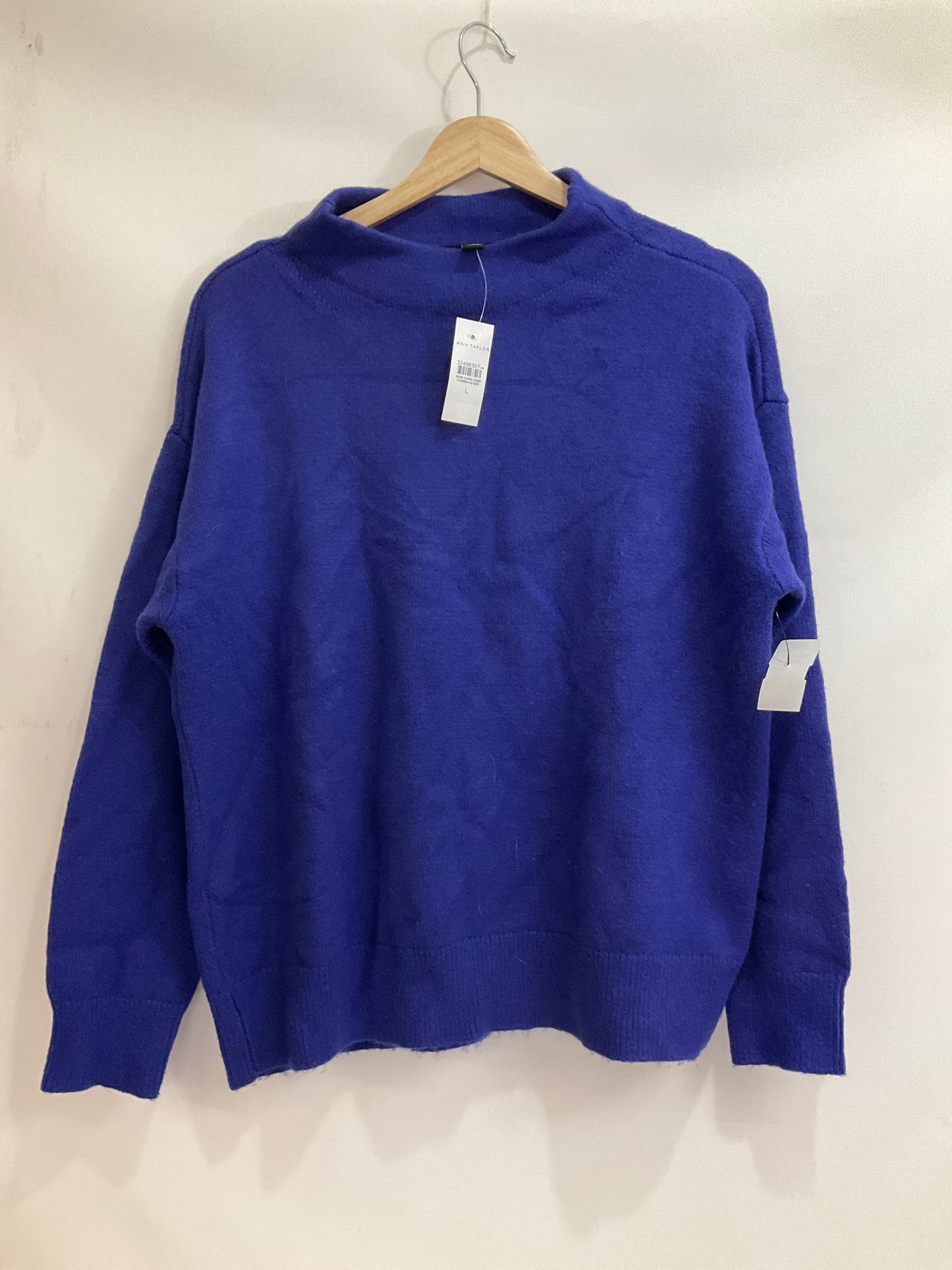 Sweater By Ann Taylor In Blue, Size: L