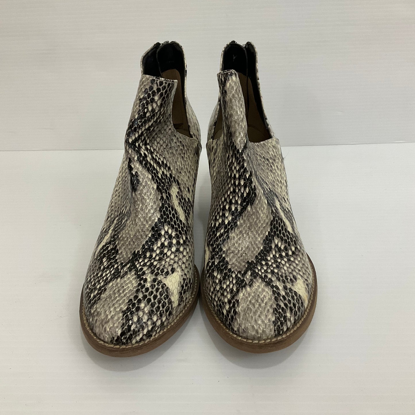 Boots Ankle Heels By Blondo In Snakeskin Print, Size: 7.5