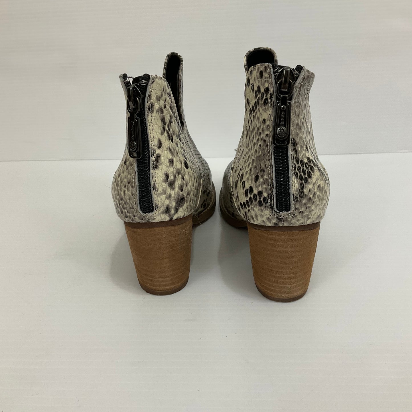 Boots Ankle Heels By Blondo In Snakeskin Print, Size: 7.5