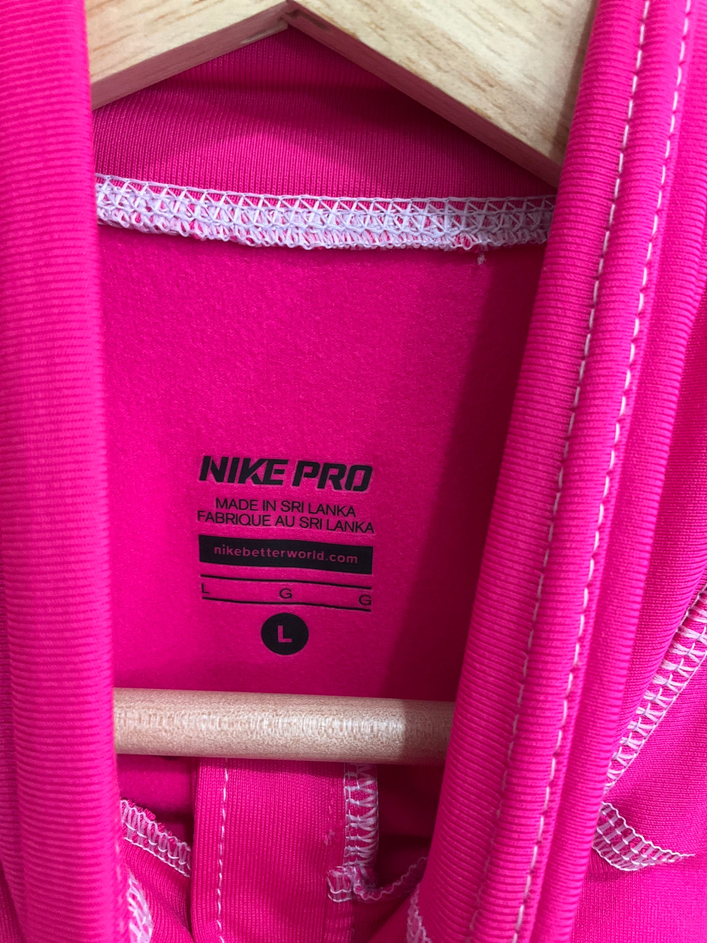 Athletic Jacket By Nike Apparel In Pink, Size: L