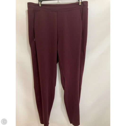 Athletic Pants By Lululemon In Maroon, Size: L