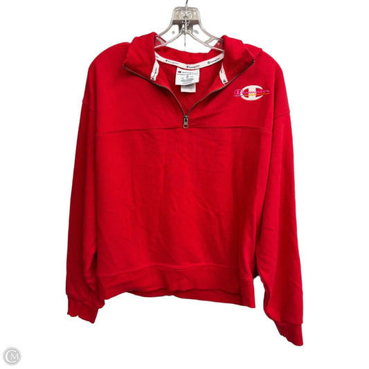 Sweatshirt Collar By Champion In Red, Size: M