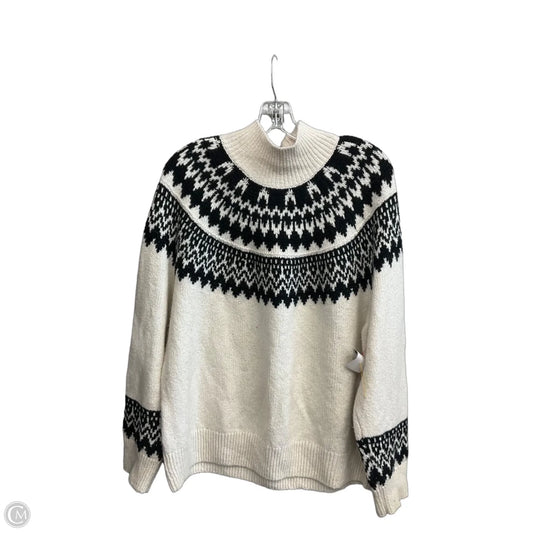 Sweater By Old Navy In Black Cream, Size: L