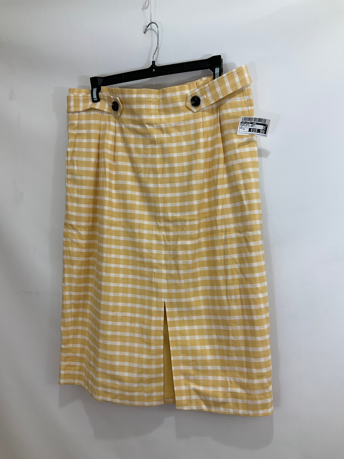 Checkered Pattern Skirt Midi Ann Taylor, Size 12