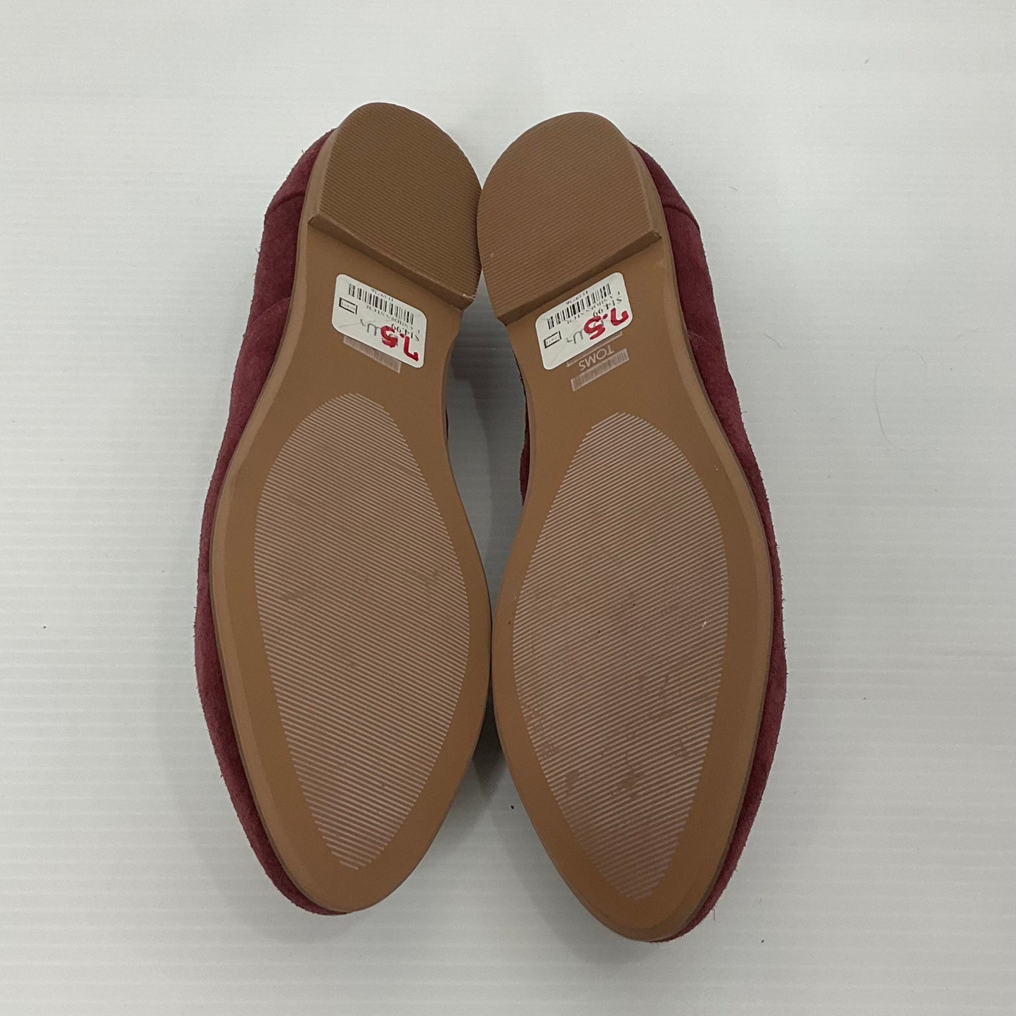 Red Shoes Flats Toms, Size 7.5