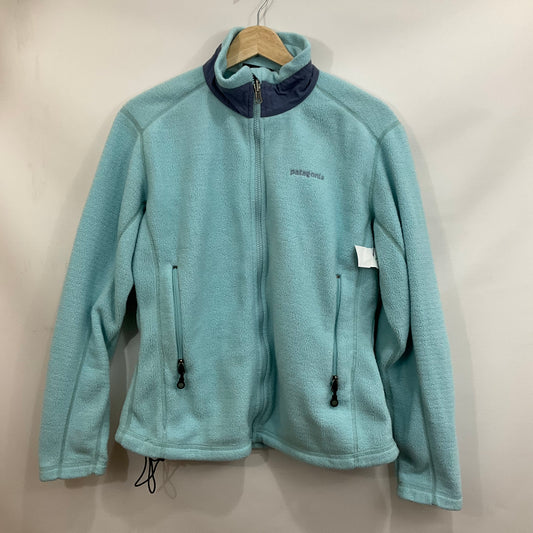 Jacket Fleece By Patagonia In Aqua, Size: M