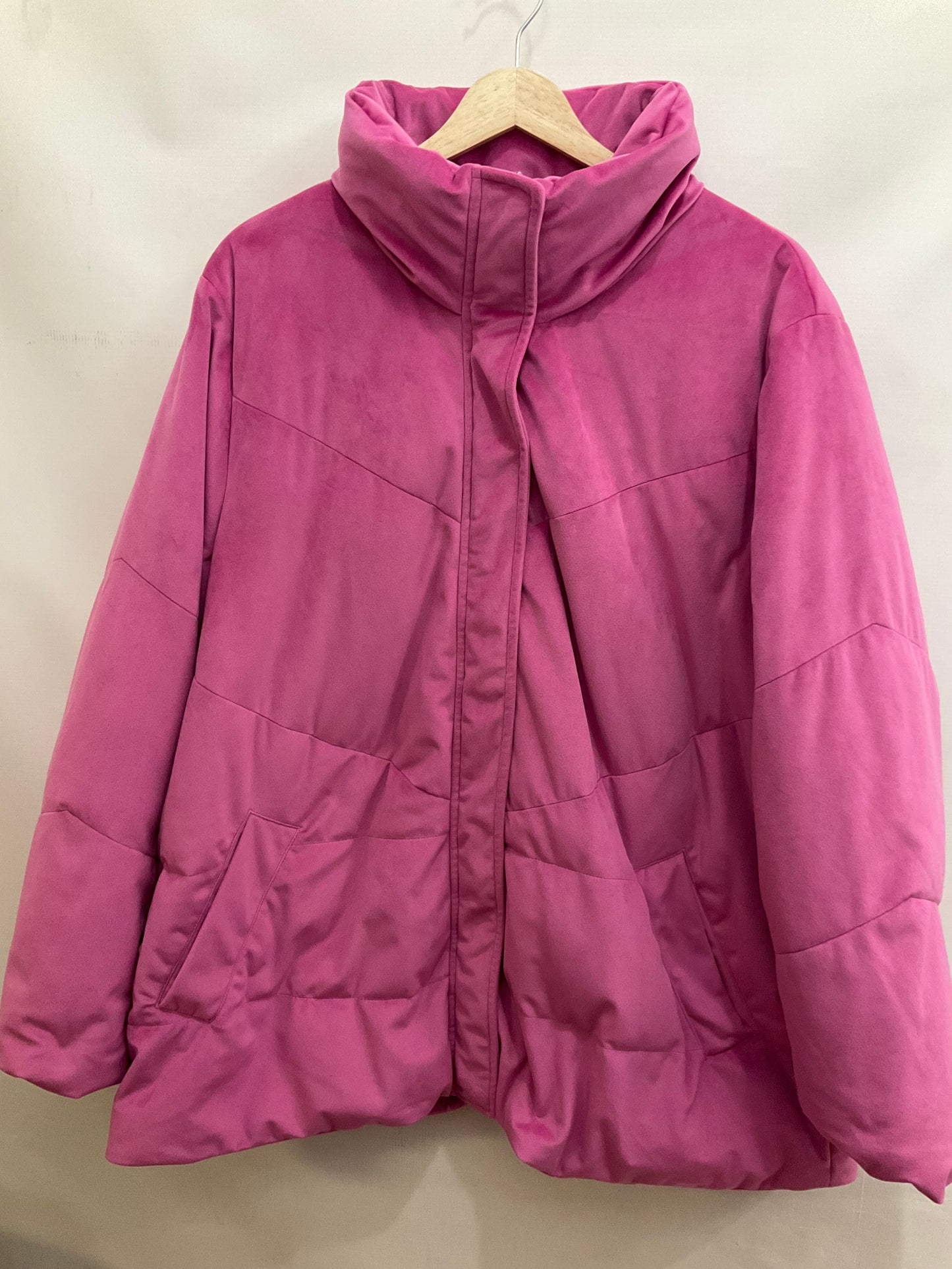 Jacket Puffer & Quilted By Cmb In Pink, Size: 16