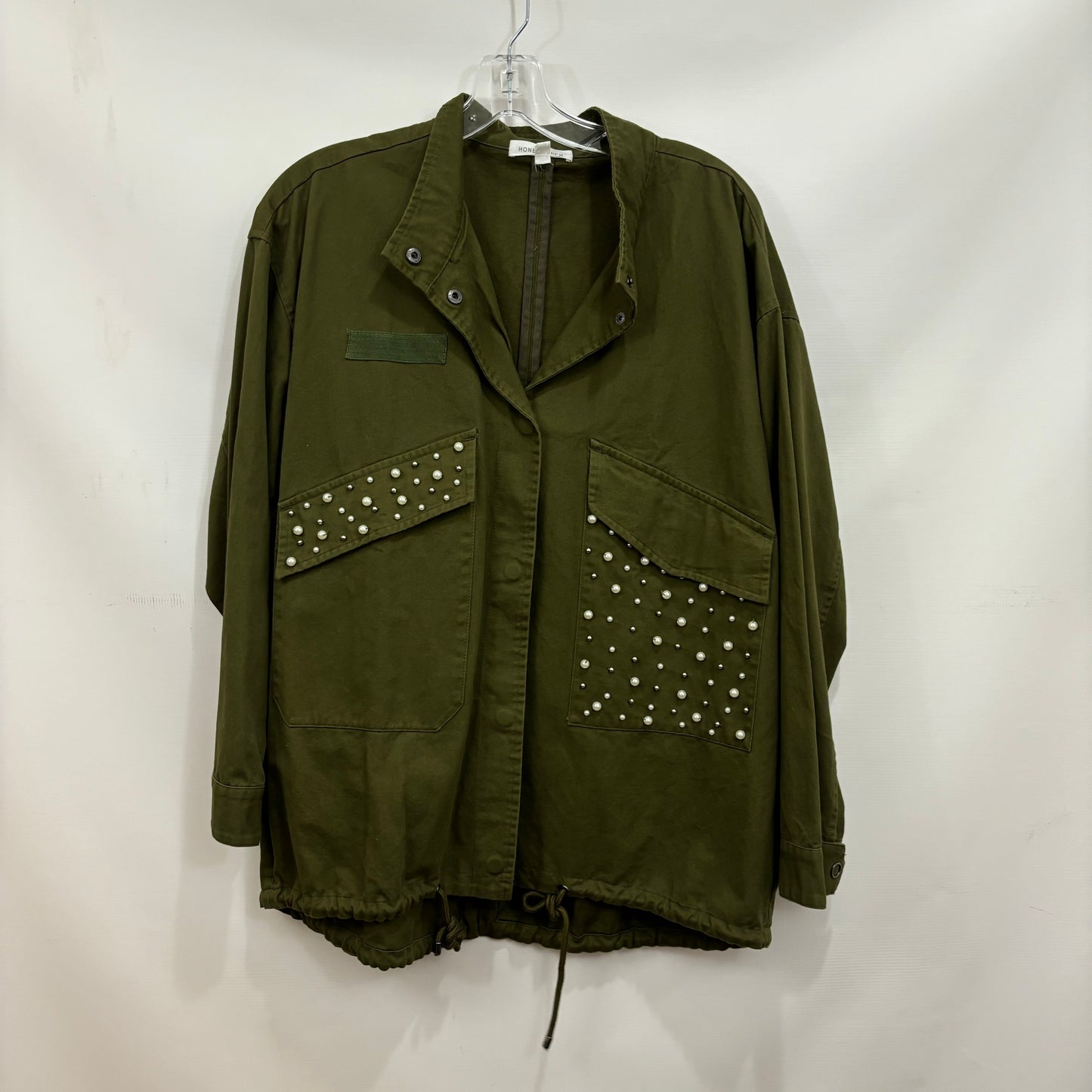 Jacket Utility By Honey Punch In Green, Size: L