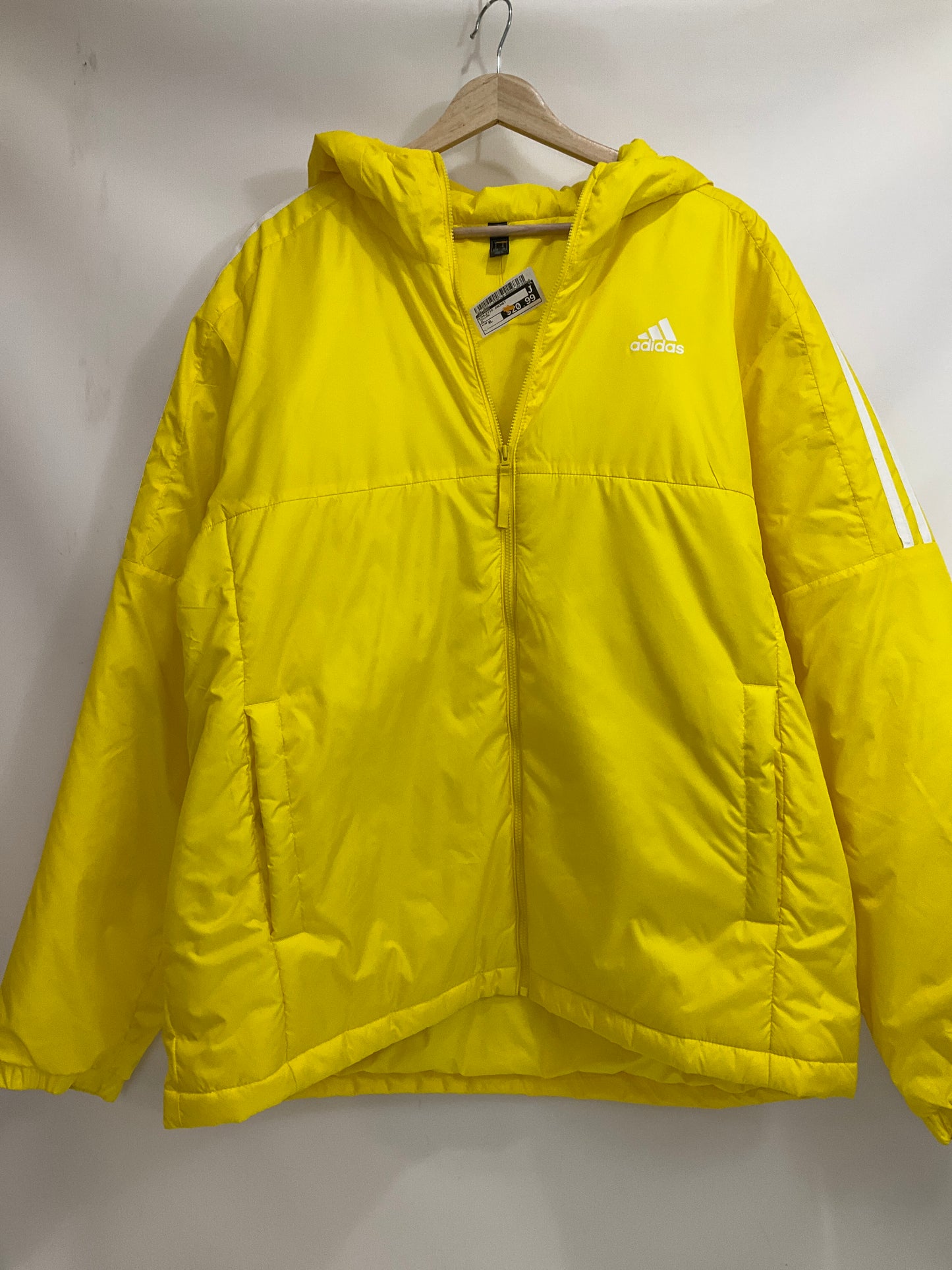 Athletic Jacket By Adidas In Yellow, Size: Xl