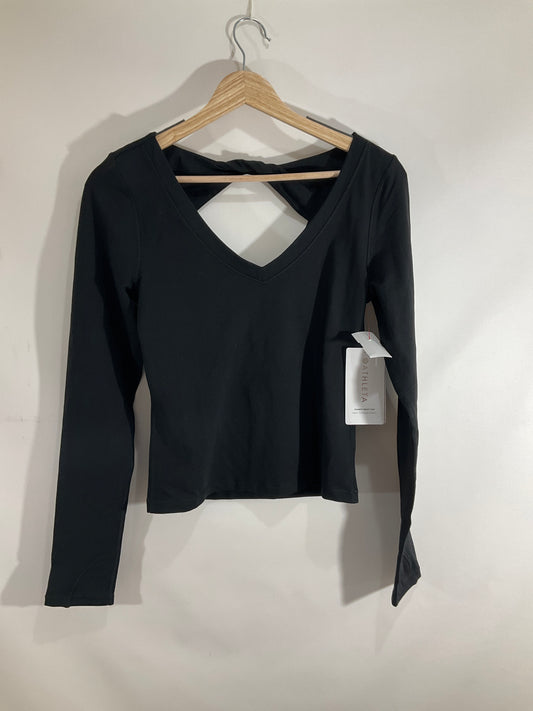 Athletic Top Long Sleeve Crewneck By Athleta In Black, Size: M