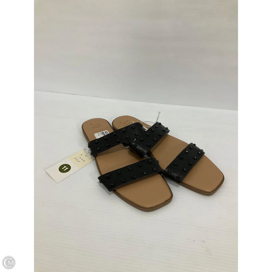 Sandals Flats By A New Day In Black, Size: 11