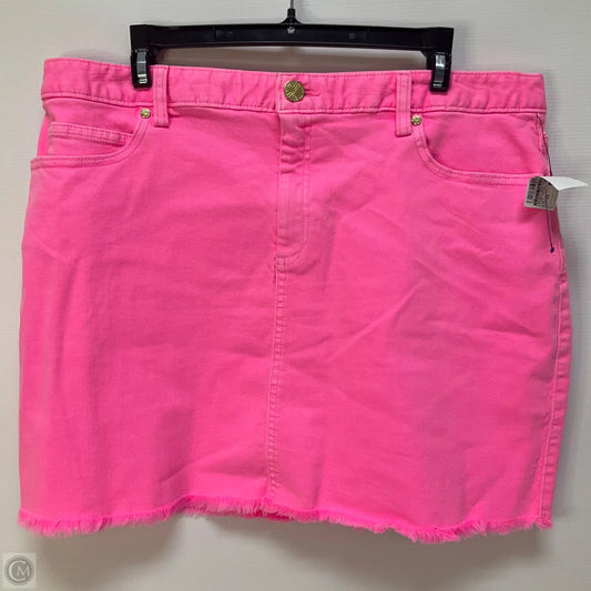 Skirt Designer By Lilly Pulitzer In Pink Denim, Size: 14
