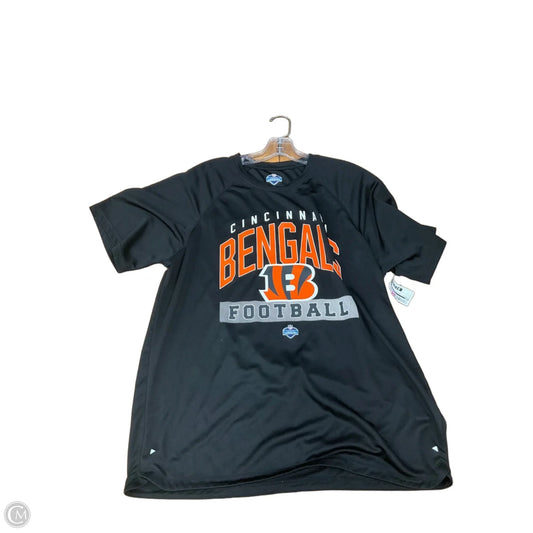 Athletic Top Short Sleeve By Nfl In Black, Size: L