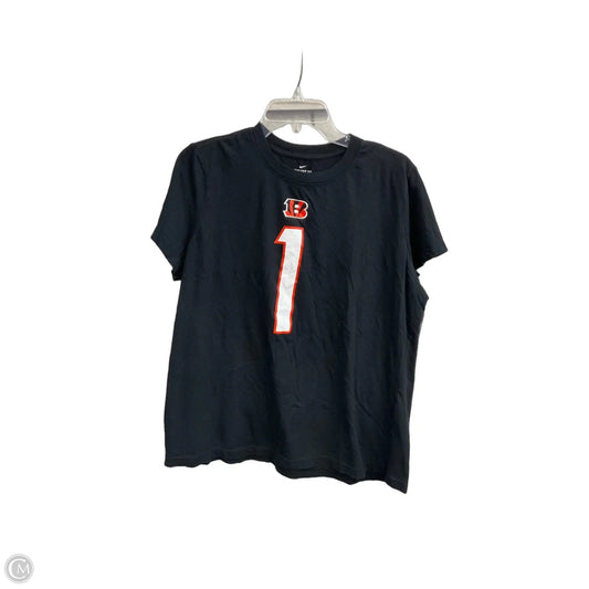 Athletic Top Short Sleeve By Nike Apparel In Black, Size: Xl