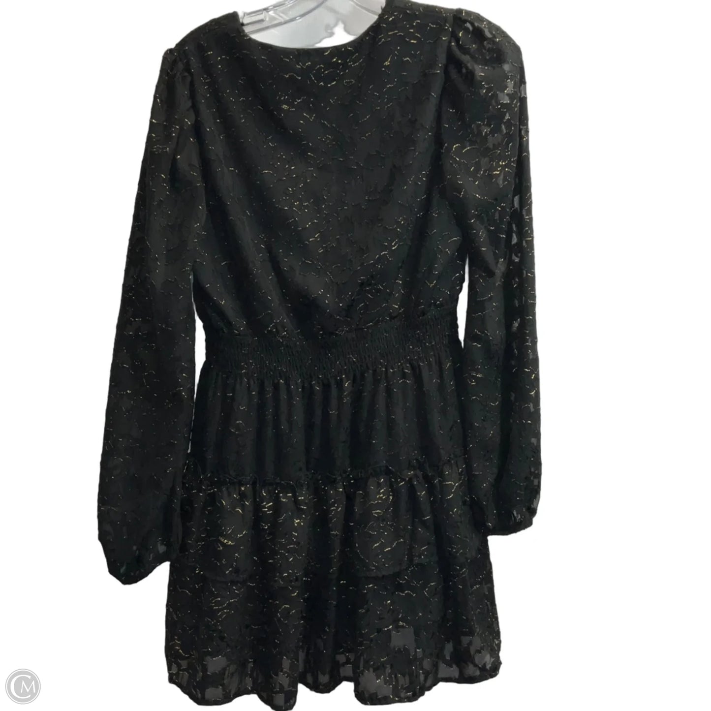 Dress Casual Short By Altard State In Black & Gold, Size: S