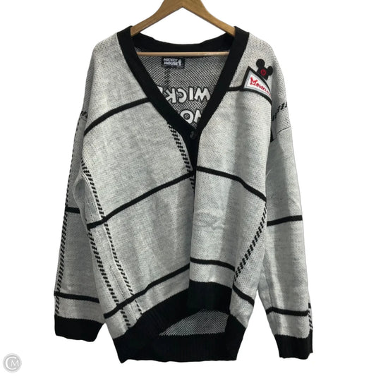 Cardigan By Disney In Black & White, Size: Xl