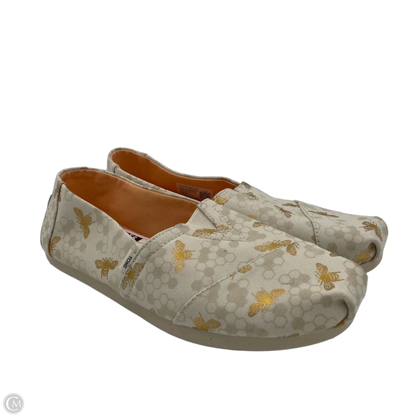 Shoes Flats By Toms In Cream & Yellow, Size: 7