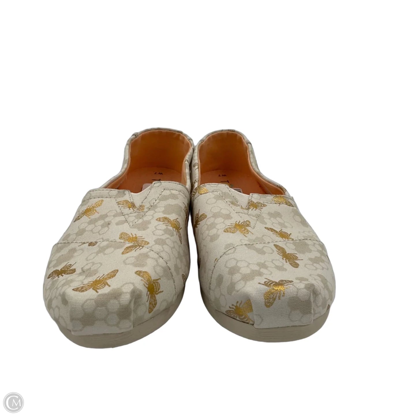 Shoes Flats By Toms In Cream & Yellow, Size: 7