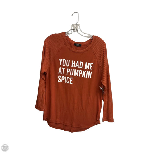 Top Long Sleeve By Clothes Mentor In Brown, Size: M