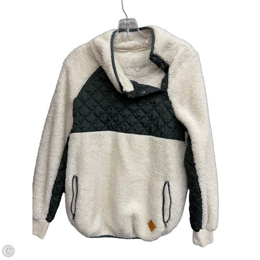 Sweatshirt Collar By Simply Southern In Cream, Size: M