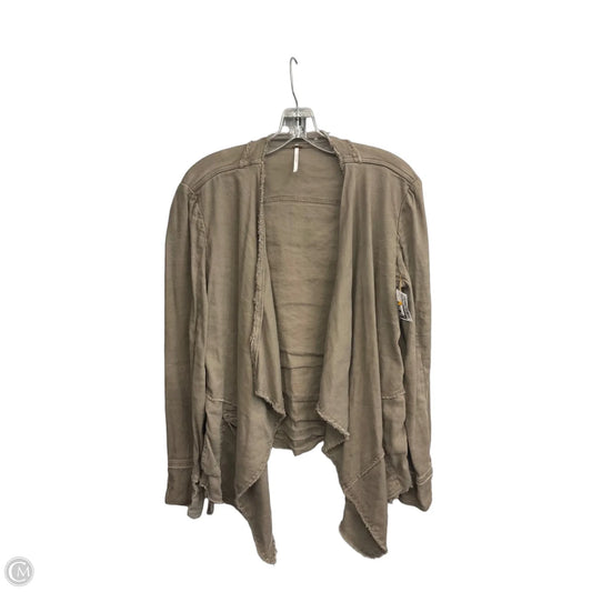 Jacket Denim By Free People In Brown Denim, Size: L