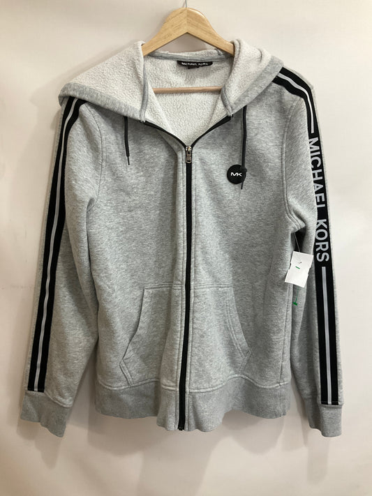 Sweatshirt Hoodie By Michael Kors In Grey, Size: L