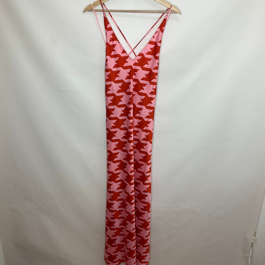 Pink & Red Dress Casual Maxi Clothes Mentor, Size 8