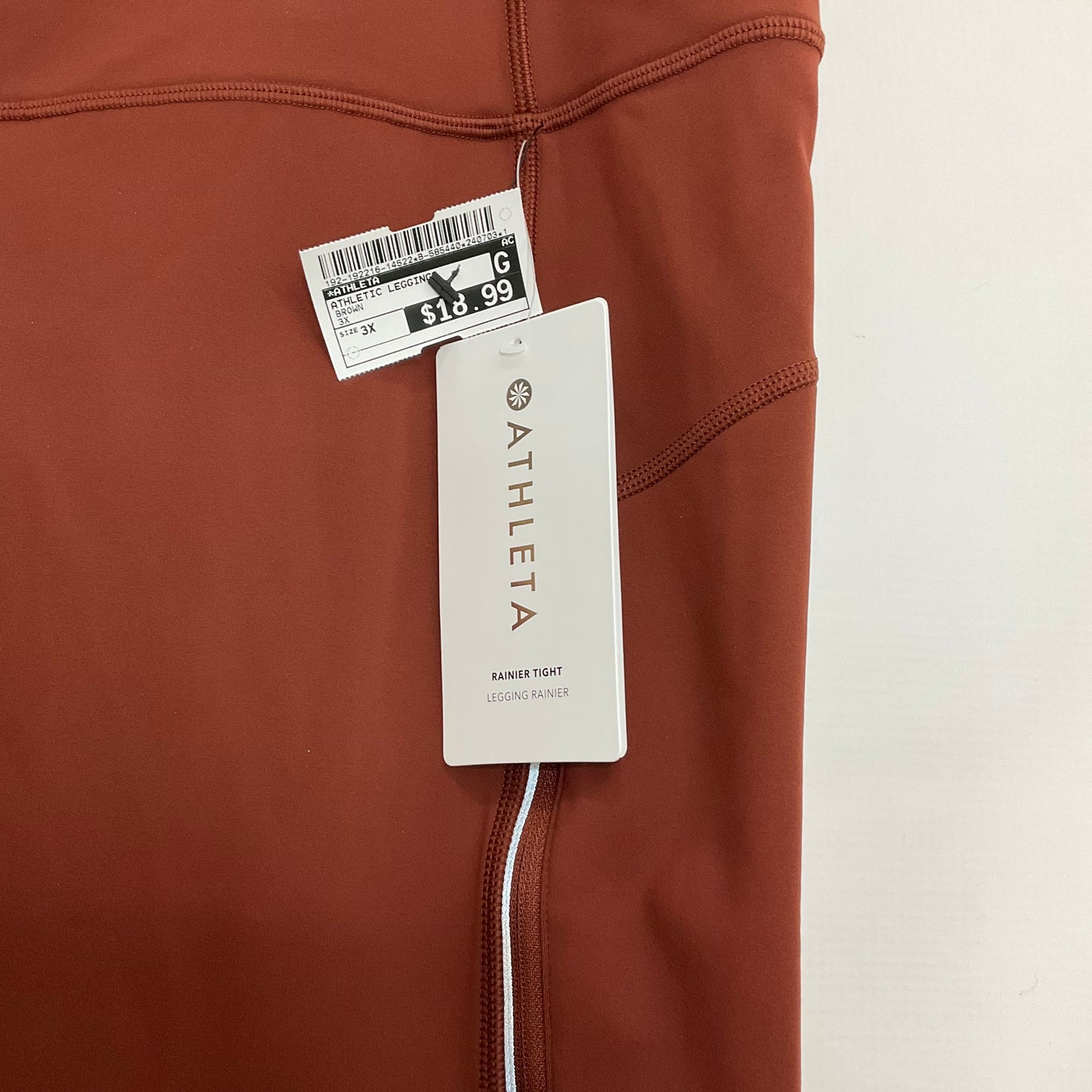 Brown Athletic Leggings Athleta, Size 3x