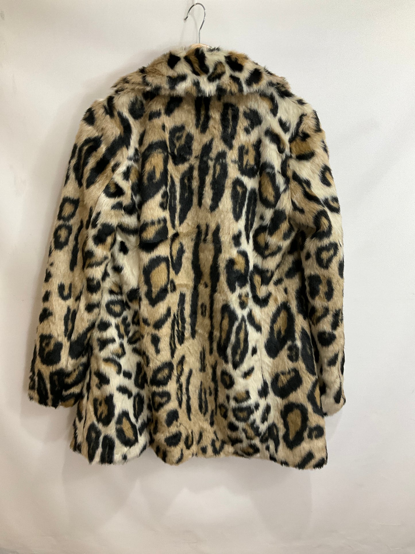 Coat Faux Fur & Sherpa By Bardot In Animal Print, Size: 4