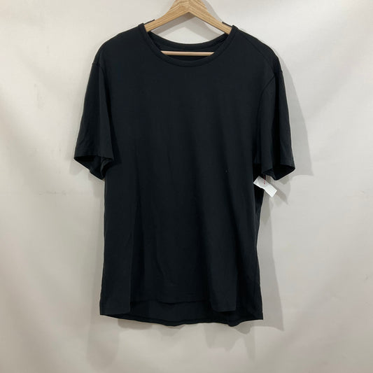 Athletic Top Short Sleeve By Lululemon In Black, Size: 12