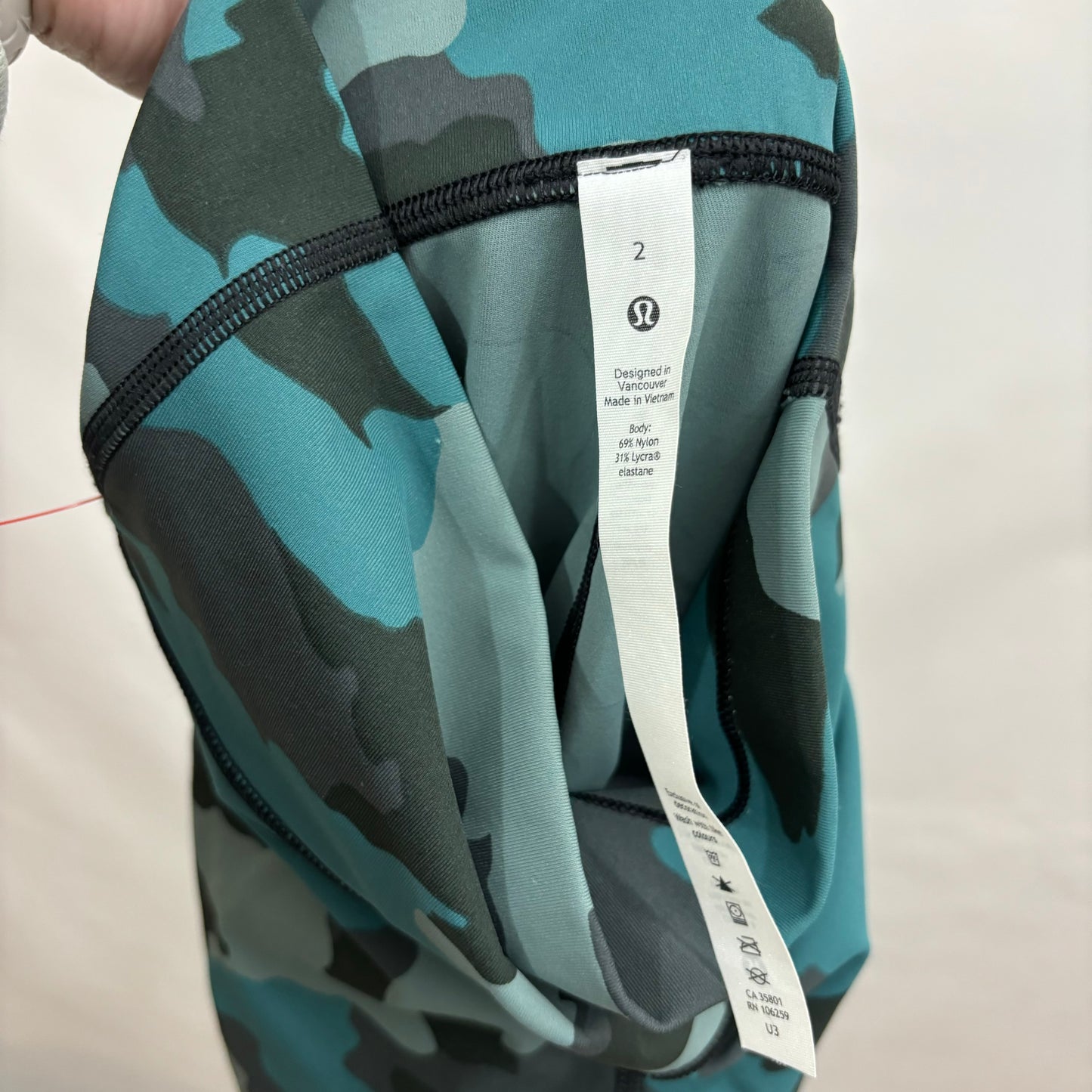 Athletic Leggings By Lululemon In Camouflage Print, Size: 2