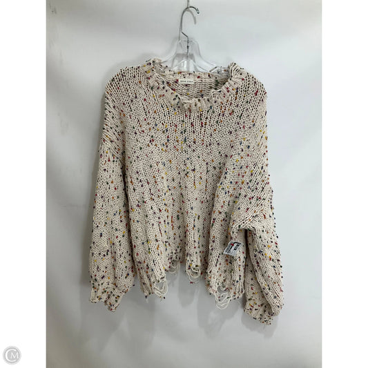 Sweater By Main Strip In Cream, Size: L