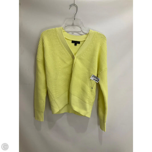 Sweater Cardigan By Banana Republic In Yellow, Size: S