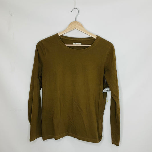 Top Long Sleeve By Madewell In Green, Size: M