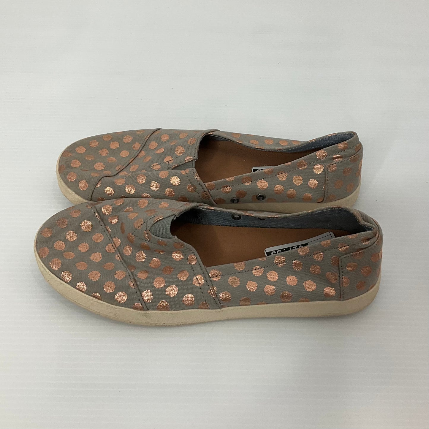 Polkadot Pattern Shoes Flats Toms, Size 8