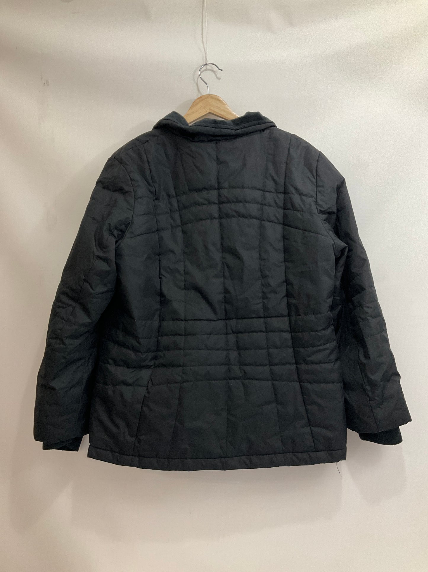 Jacket Puffer & Quilted By Lands End In Black, Size: L