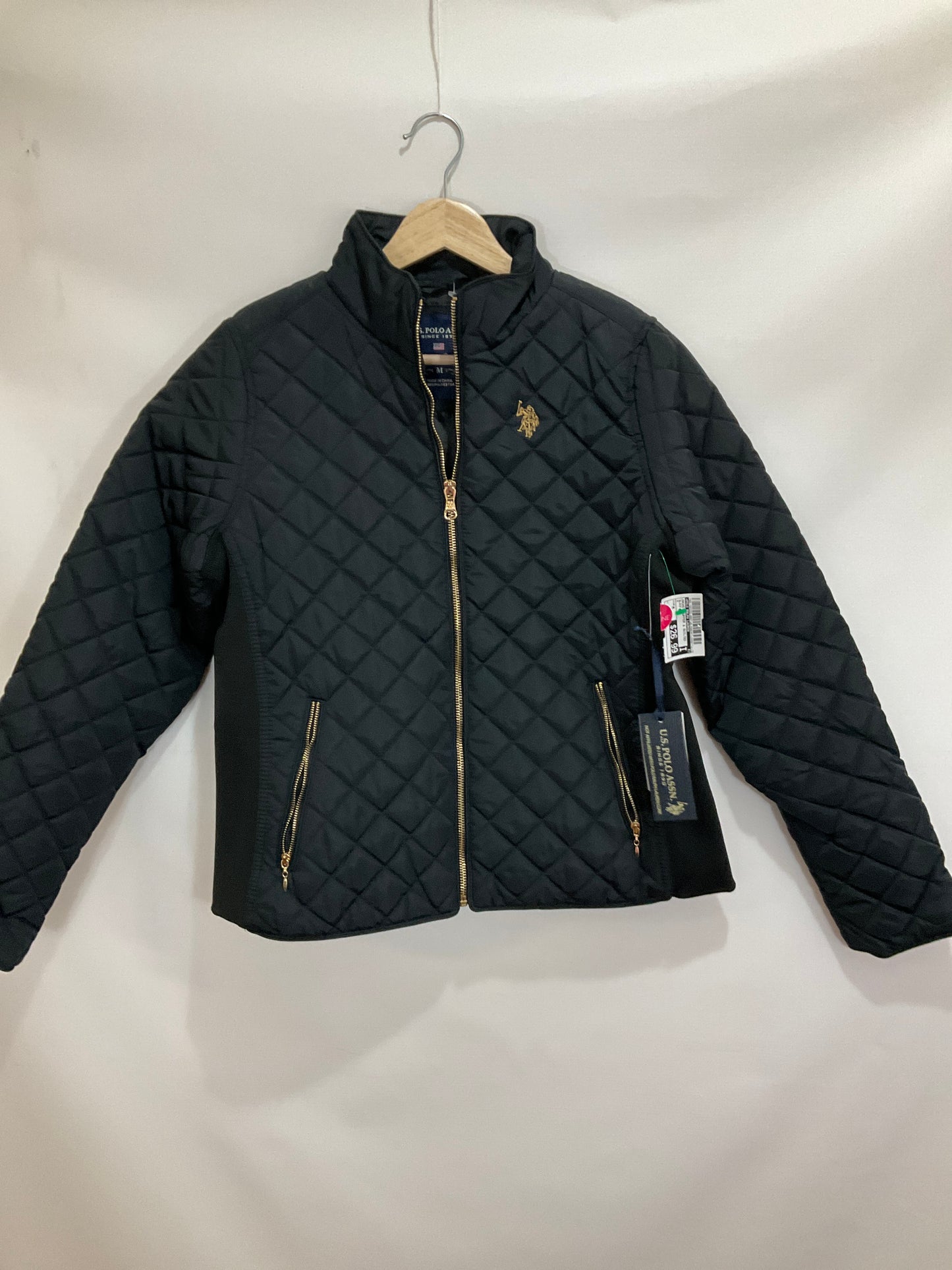 Jacket Puffer & Quilted By Polo Ralph Lauren In Black, Size: M