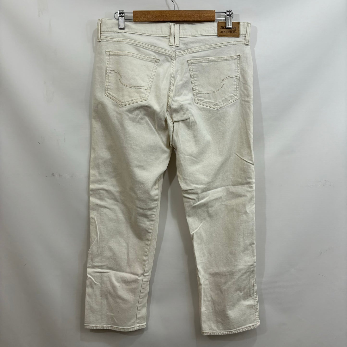 Jeans Straight By Levis In Cream, Size: 12