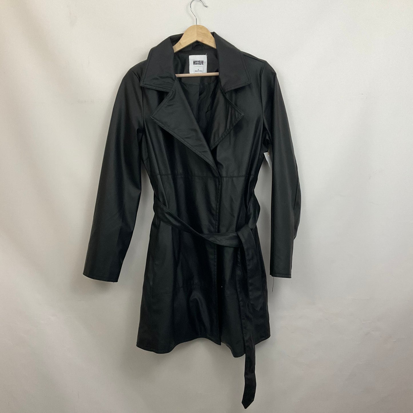 Jacket Leather By Clothes Mentor In Black, Size: S