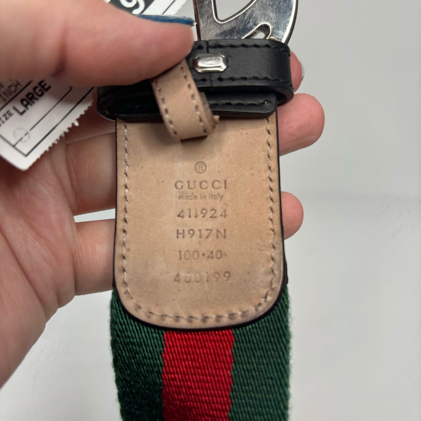 Belt Luxury Designer Gucci, Size Large