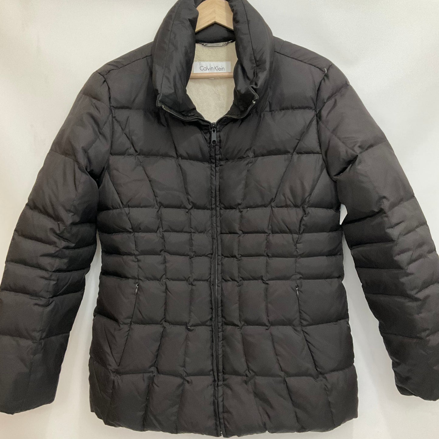 Coat Puffer & Quilted By Calvin Klein In Black, Size: M