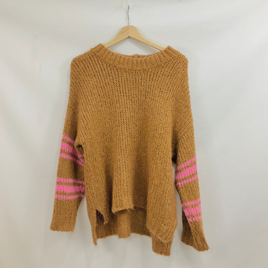 Sweater By Aerie In Brown & Pink, Size: S