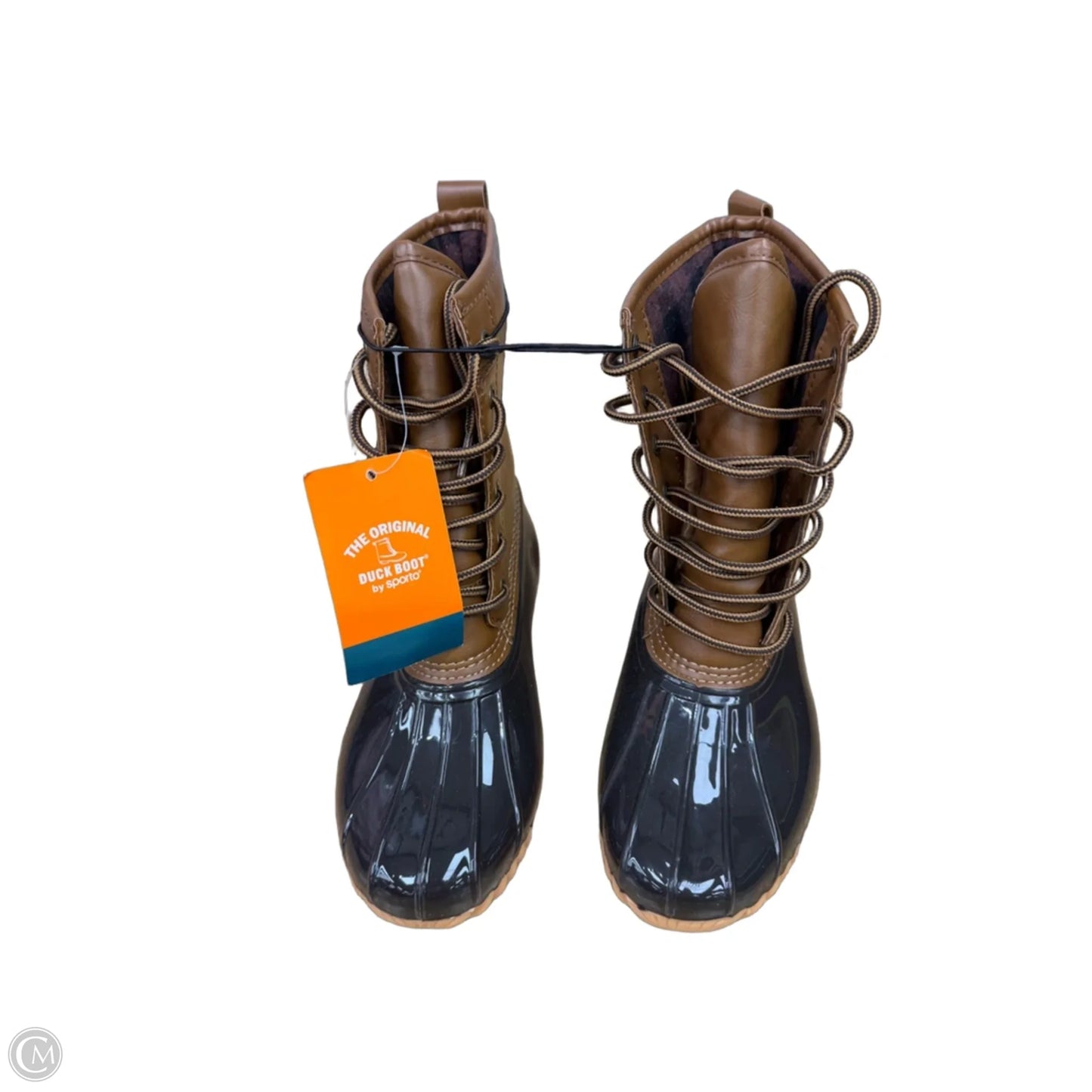 Boots Rain By Sporto In Navy Cream, Size: 6.5