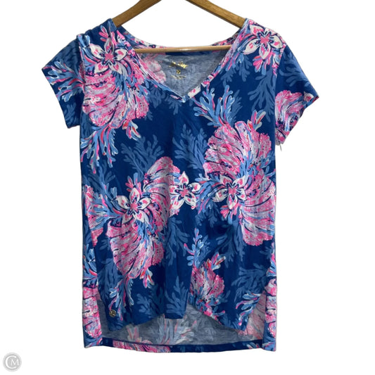 Top Short Sleeve Designer By Lilly Pulitzer In Multi-colored, Size: M